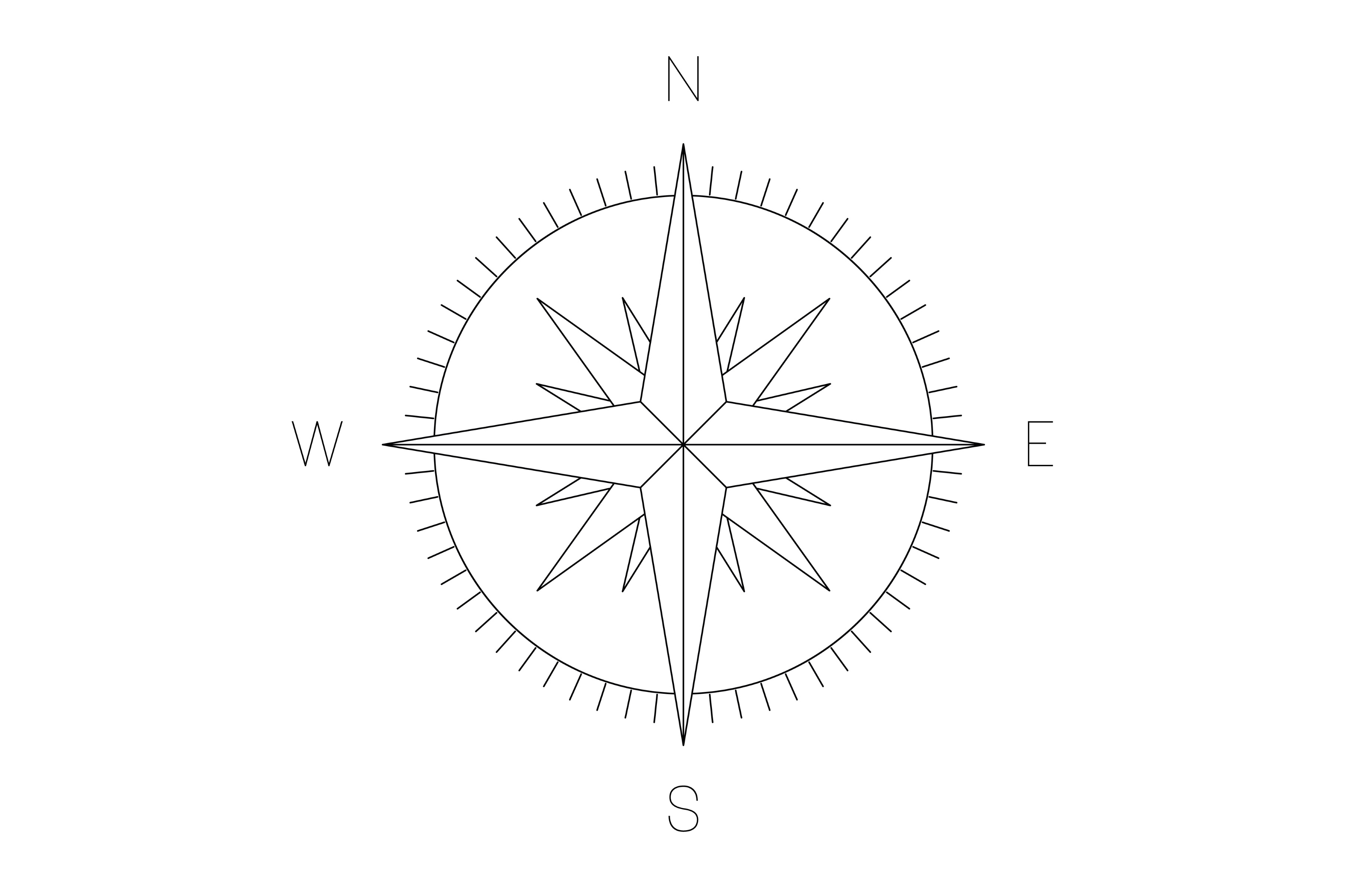 Compass rose - nautical chart | Graphic Objects ~ Creative Market