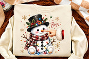 Boop Snowman Christmas PNG, a Seasonal Illustration by Canvas Craft (Thumbnail 4 of 6)
