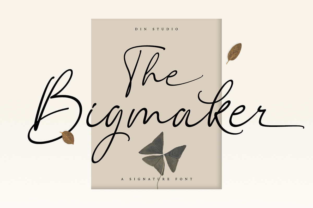 The Bigmaker, a Script Font by din-studio.com (Photo 1 of 10)