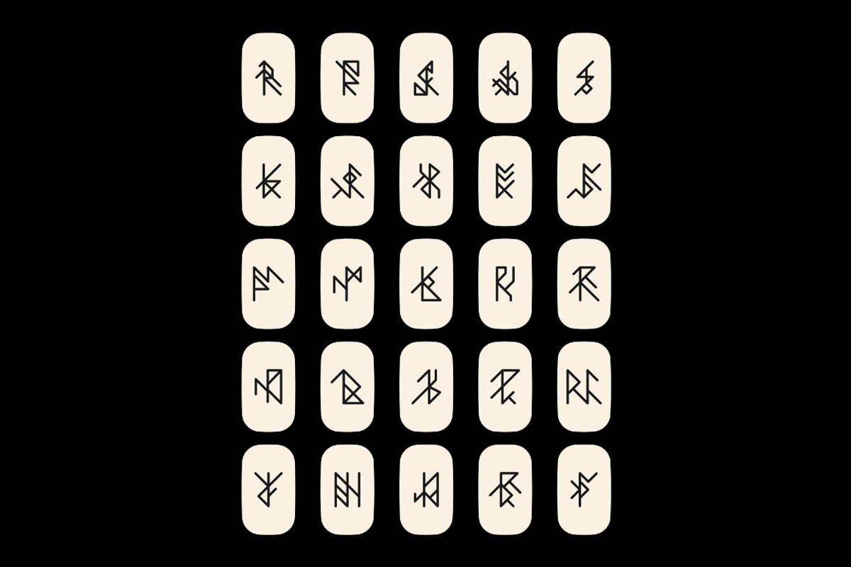 Set of abstract ancient runes, an Icon by Vector Shop