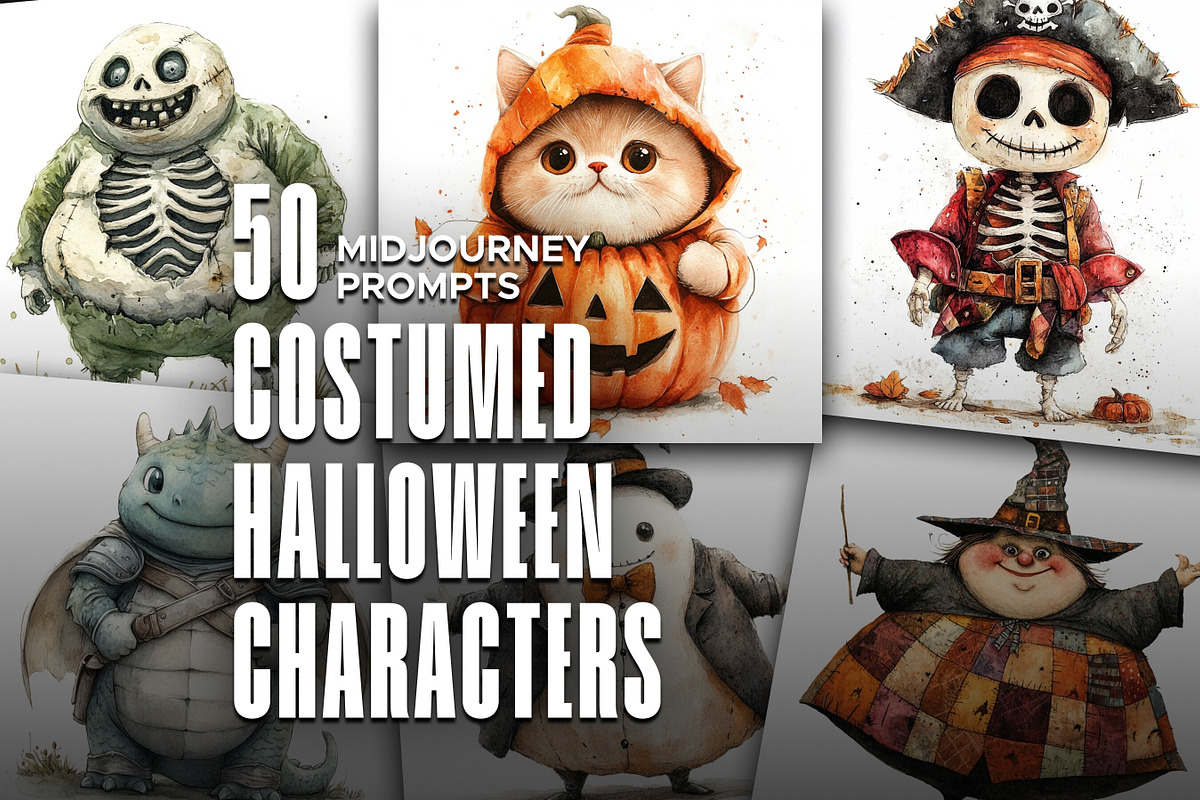 Costumed Halloween Character Prompts, an Object Graphic by MadeByAI Studio (Photo 1 of 4)