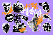 Retro halftone Halloween collection, a Texture Illustration by Lana Sham (Thumbnail 4 of 20)