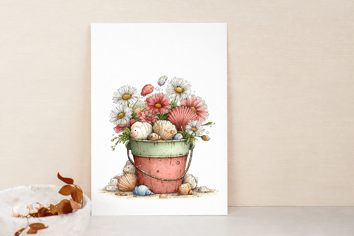 Watercolor Cute Summer Collection, an Illustration by Libby Wishes (Photo 4 of 7)