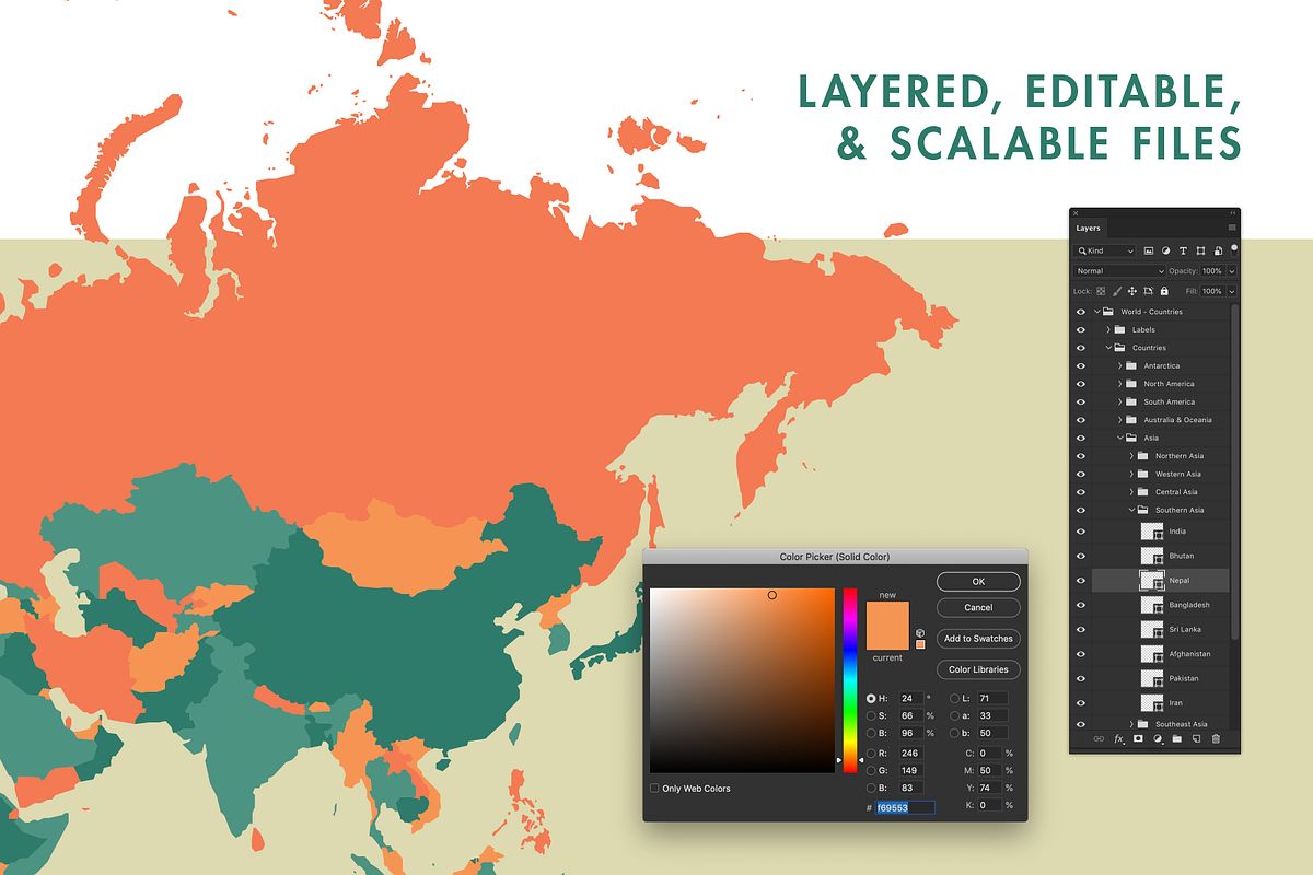 World Vector Map, a Graphic by Ben Buysse (Photo 3 of 5)