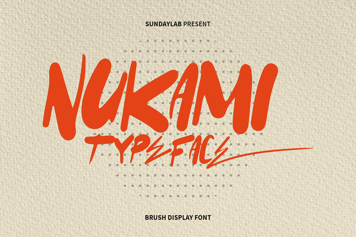 Nukami Display Typeface, a Handwritten Font by Sundaylab (Photo 1 of 4)