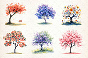 Pastel Spring Trees Clipart, an Illustration by Dream Creation (Thumbnail 3 of 5)