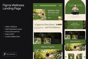 Figma Wellness Landing Page, a Landing Page Template by Musara