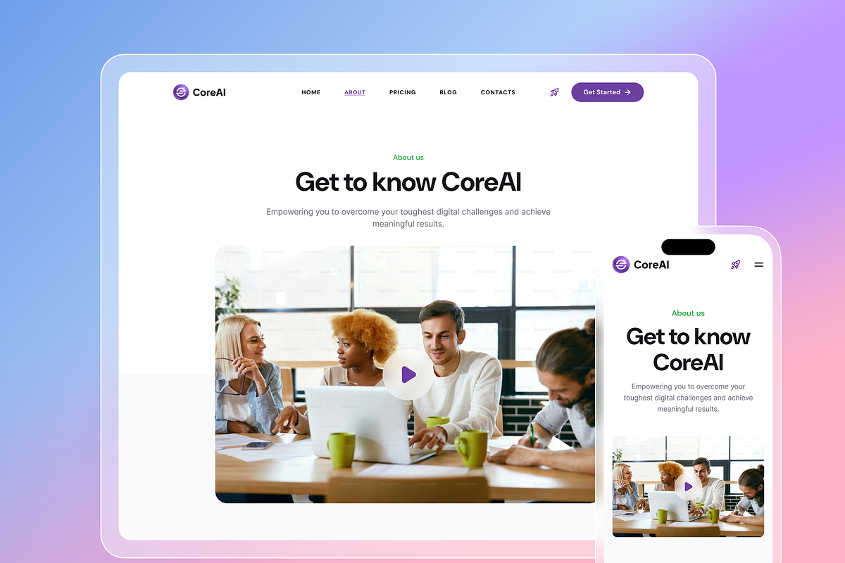 CoreAI: The SaaS Framer Template preview 2