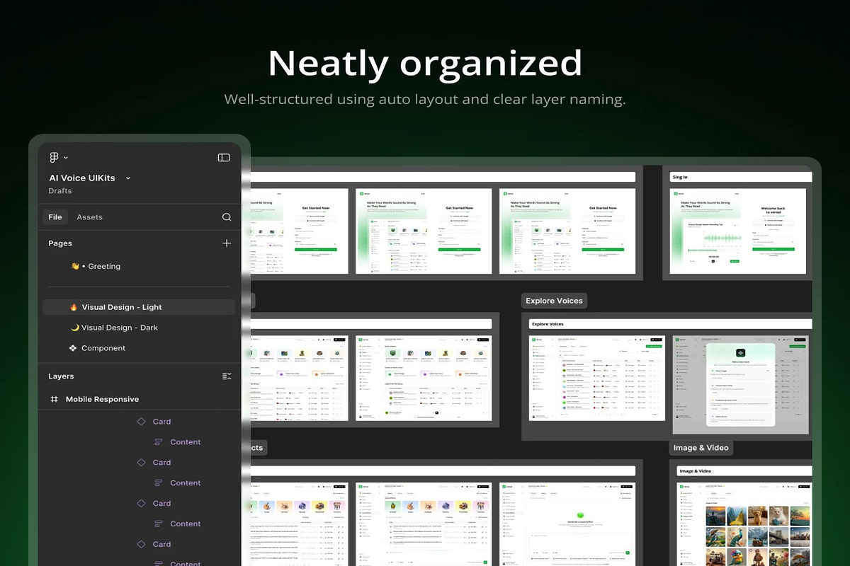 AI Voice Intelligence UI Kit, an UI Kit Template by Lumina_ui_ux202 (Photo 4 of 8)