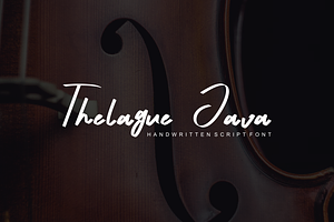 Thelague Java - Font, a Script Font by artchiles_design