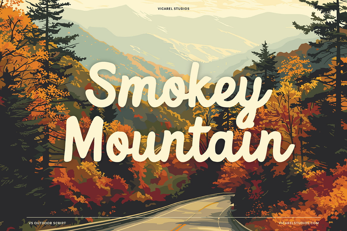 Outdoor Script | National Park Font, a Script Font by Vicarel Studios (Photo 27 of 27)