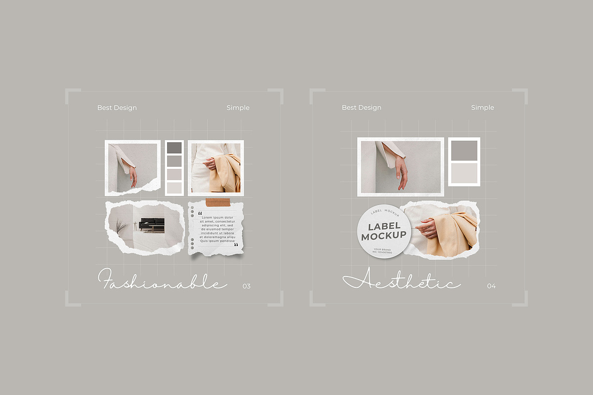Aesthetic Photo Layout Social Media, a Social Media Template by Ghurafa Studio (Photo 2 of 3)