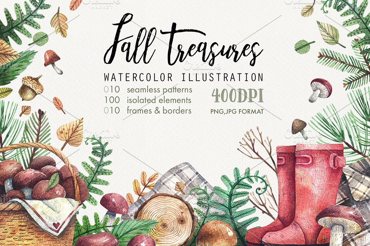 Fall Treasures, an Illustration by Watercolor by Tonia Tkach (Photo 1 of 10)