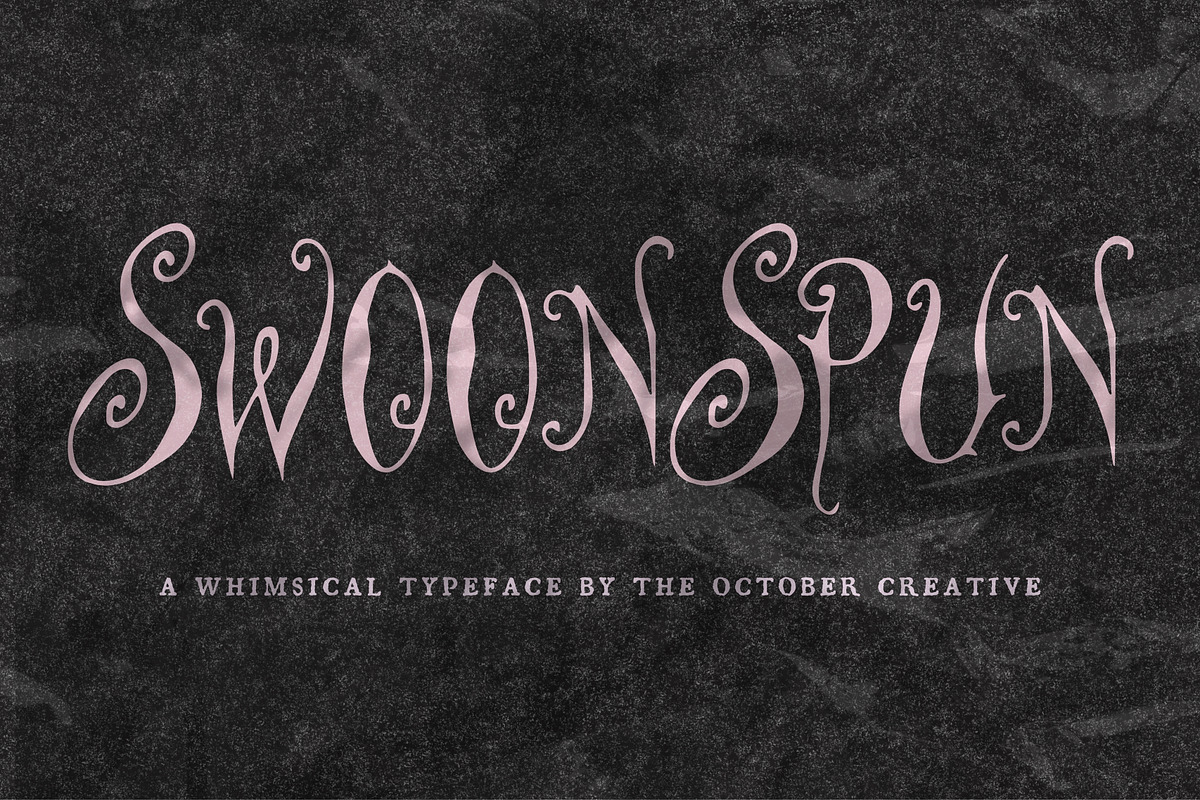 Swoonspun Swirly Display Font, a Handwritten Font by The October Creative (Photo 1 of 8)