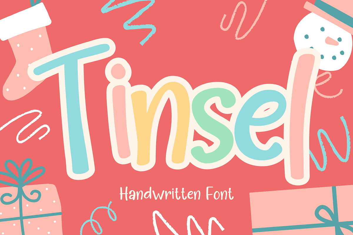 Tinsel is a handwritten font, a Handwritten Font by Brown Cupple (Photo 1 of 9)