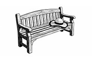 Vintage Park Bench Vector Bundle, an Illustration by jahid234 (Thumbnail 37 of 49)