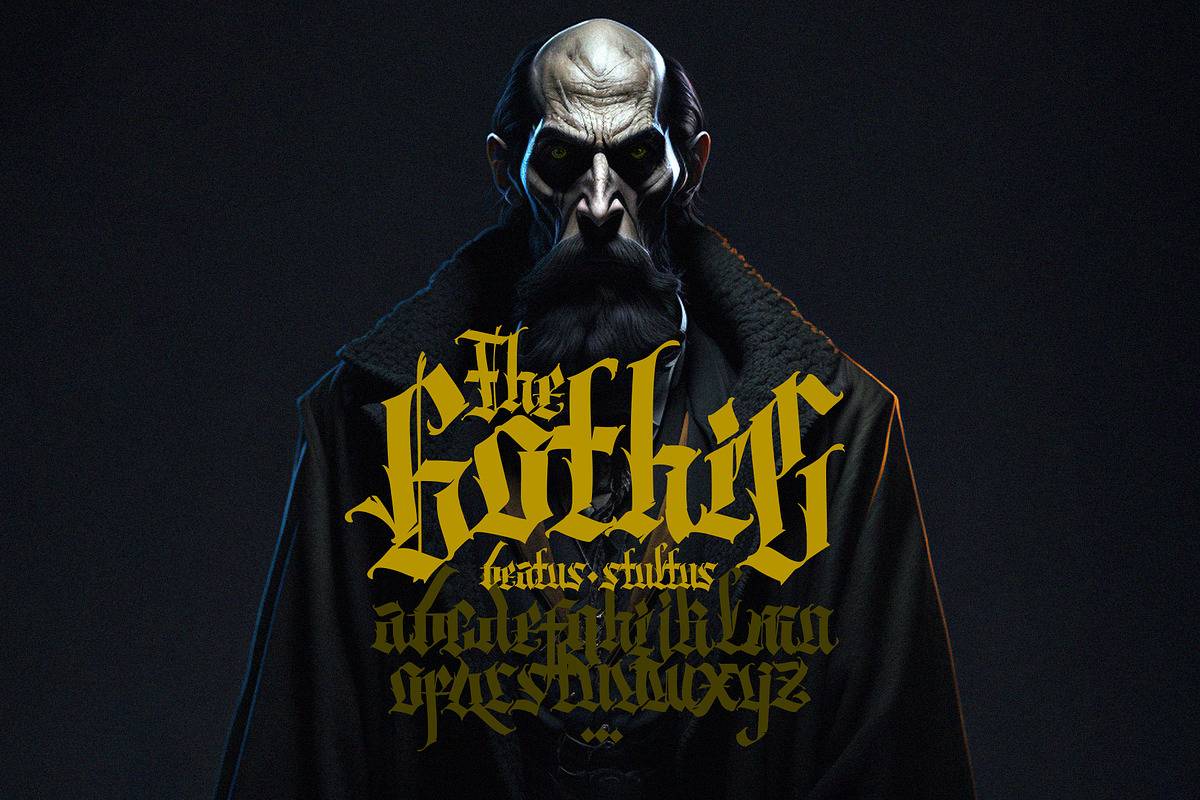 Gothic font - 11, a Blackletter Font by GeekClick (Photo 2 of 17)