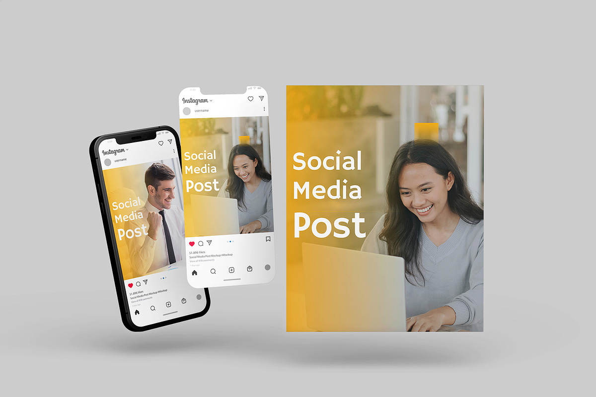 Social Media Post Mockup, an iPhone Mockup by Getdesign (Photo 5 of 5)
