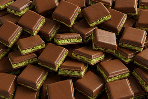 Close-up of chocolate pralines fille, a Food & Drink Photo by professorinc