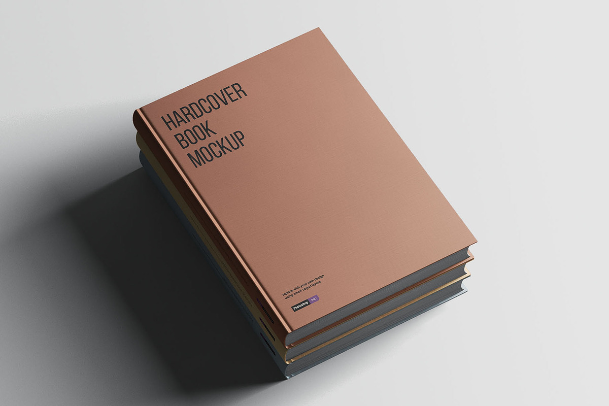 10 Hardcover Book Mockups, a Books & Magazine Mockup by Graphic Pear