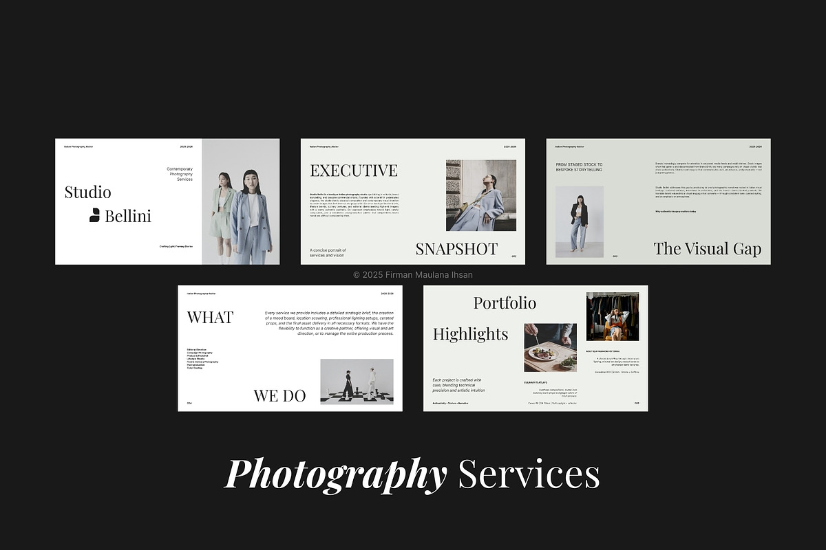 White Grey Editorial Pitch Deck, a Presentation Template by Claymoon Lab (Photo 3 of 5)