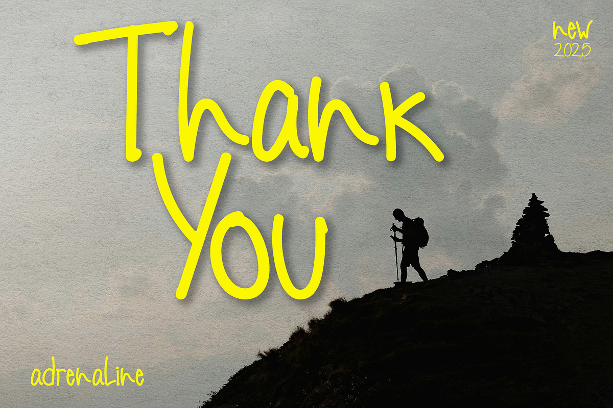 Adrenaline Monoline Handwritten, a Handwritten Font by Articreatype (Photo 9 of 9)