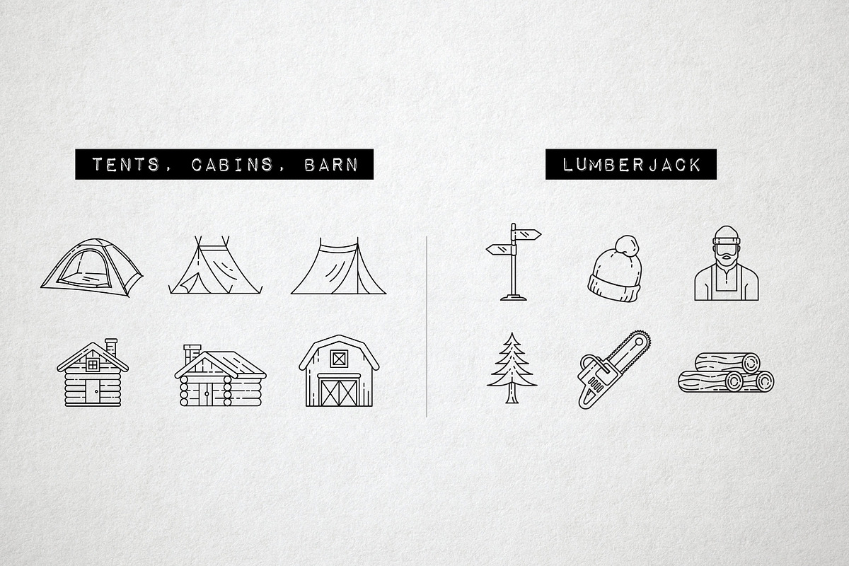 Adventure Outdoor Icons - Camping, an Outline Icon by Hatch Design Workshop (Photo 6 of 10)