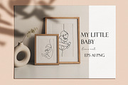 MY LITTLE BABY one line art, a Healthcare Illustration by velychko.ua (Thumbnail 5 of 8)