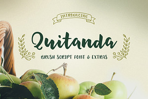 Quitanda Brush Script Font & Extras
