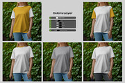 7 Mockups T-Shirt on a Girl Walking, a Shirt Mockup by Grow Design Craft Studio (Thumbnail 3 of 8)