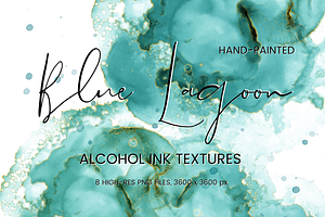 Blue Lagoon Alcohol Ink Textures
