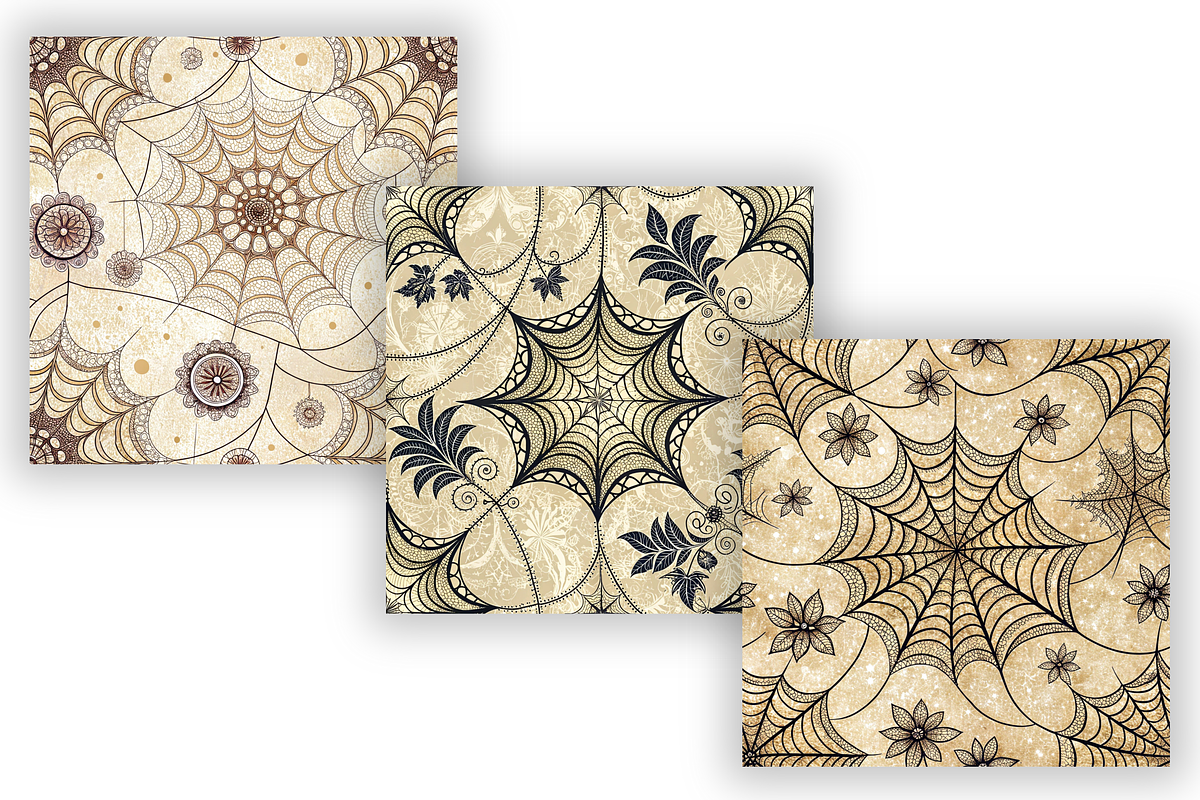Gothic Lace Spiderweb Digital Paper, a Pattern Graphic by FloridPrintables (Photo 6 of 6)