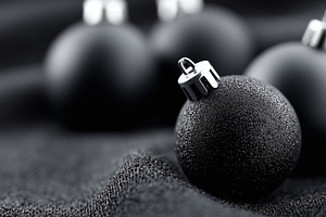 Elegant black Christmas ornaments, a Holiday Photo by MistyDay