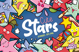 Cute Stars Cartoon Characters