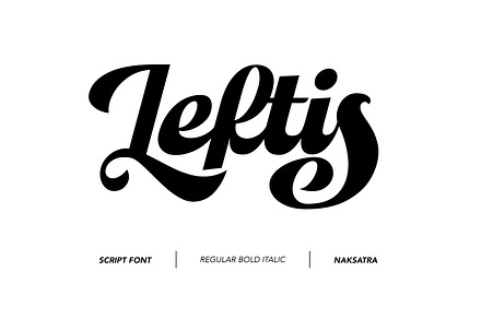 Leftis, a Script Font by Naksatra