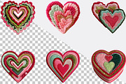 Faux Yarn Crochet Valentines Clipart, an Illustration by SVGArt (Thumbnail 2 of 8)