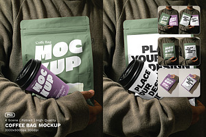 Coffee Bag Mockup - VOL 1, a Product Mockup by Simetrica Labs