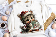 Whimsical Christmas Kitty Clipart, a Seasonal Illustration by CreationArt (Thumbnail 2 of 5)