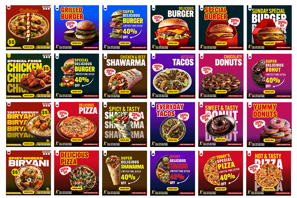 48 Food Social Media Templates - PSD, a Social Media Template by Allies Interactive (Photo 3 of 4)