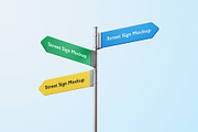 Street Direction Sign Mockup Set, a Product Mockup by Deeplab (Thumbnail 4 of 10)
