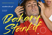 Bahery Stankif Modern Brush Font, a Script Font by stylishtype.co (Thumbnail 1 of 20)