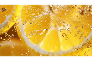citrus yellow drops ai generated, a Food & Drink Photo by pikepicture