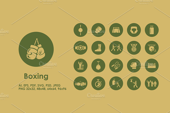 Boxing Simple Icons