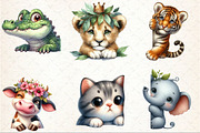 Funny Animals Peeking Clipart, an Illustration by Rose Art (Thumbnail 6 of 7)