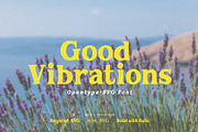 Good Vibrations | Opentype SVG Font, a Serif Font by Ryn Pojas (Thumbnail 1 of 9)