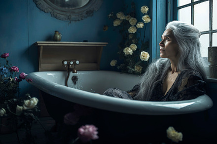 60 years old bath, a Person Photo by huertas19