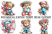 Whimsical Easter Teddy Bear Clipart, an Illustration by OK Design (Thumbnail 3 of 6)