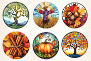 Round Stained Glass Autumn, an Illustration by Dream Creation (Thumbnail 3 of 6)