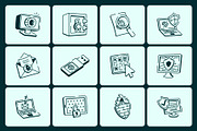 Cyber Security Doodle Icon Set, an Outline Icon by Vectors Market (Thumbnail 6 of 7)