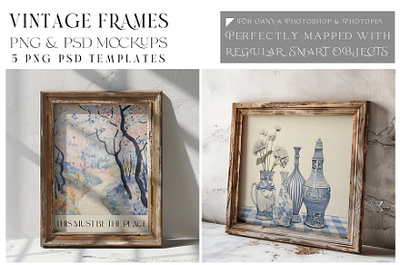 Vintage Frames Mockups Various Sizes, a Household Mockup by mock-ups